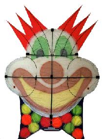 back view of clown