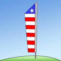 Image for 6 foot Red White & Blue Banner