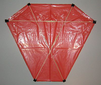 How to build a barn door kite - spar taped down