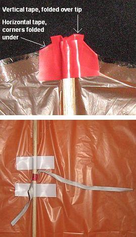 Make a diamond kite - spar taped down